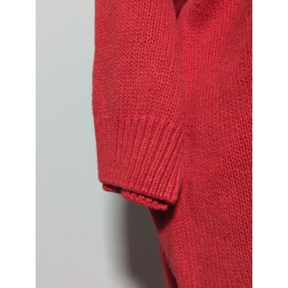 VTG Work In Progress Hong Kong Red Sweater Beaded Leather Heart 80s M - Picture 5 of 13